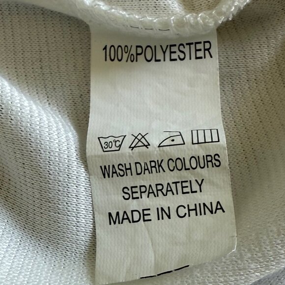 White and Gold Egyptian Print Long Sleeve Mini Dress Size XL - Picture 5 of 5